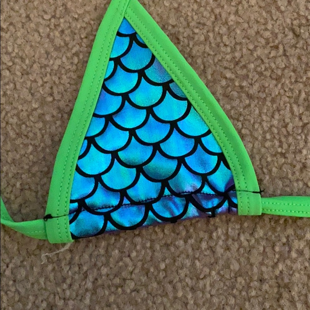 G String Mermaid Bikini Set - LIME - Picture 6 of 6